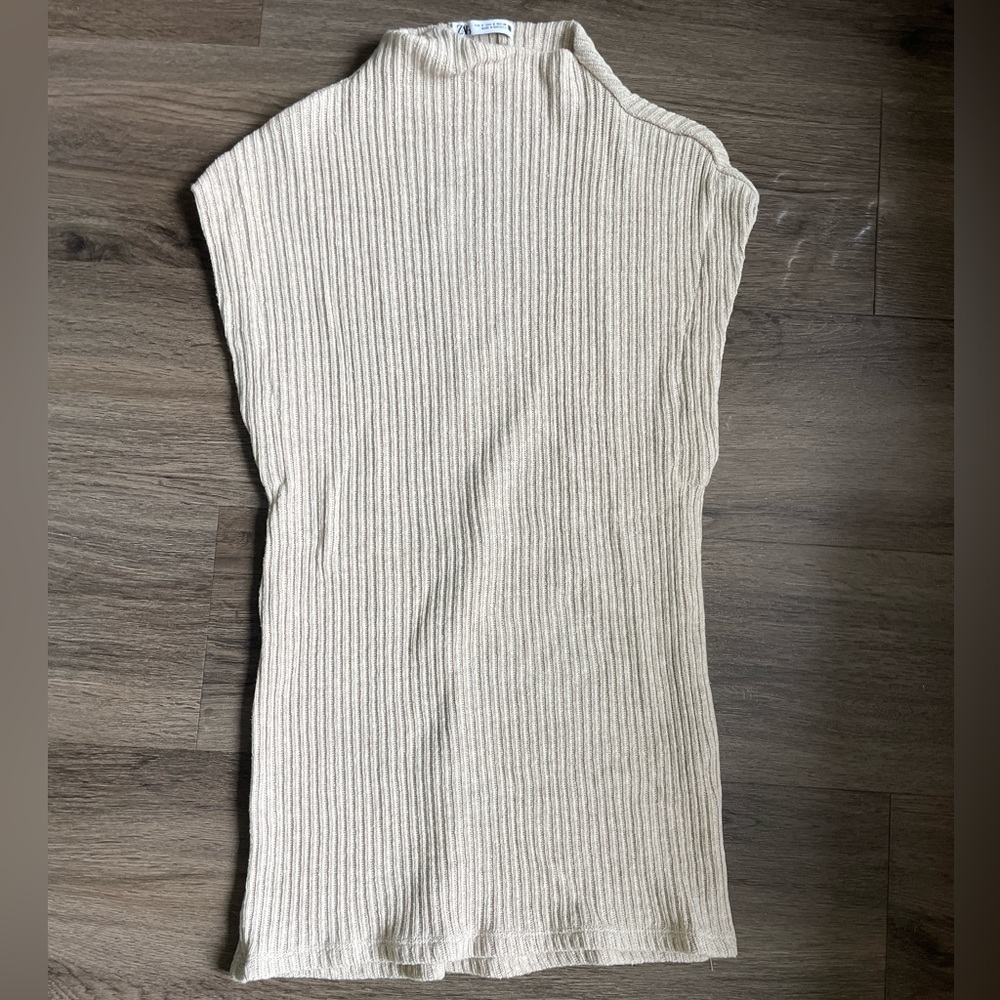 ZARA Sleeveless Knit Sweater Dress
